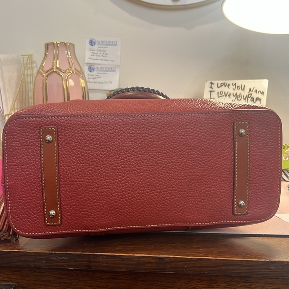 Dooney & Bourke Aubrey terra cotta pebbled Leather Satchel. - Picture 15 of 15